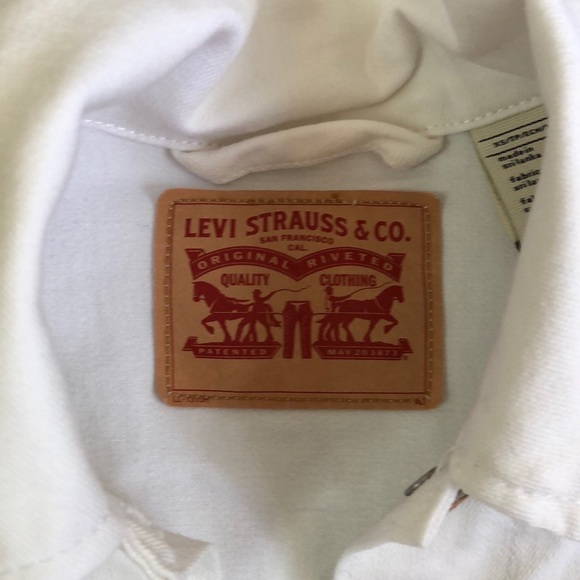 Levi’s White Vest Jacket XS - Picture 5 of 7